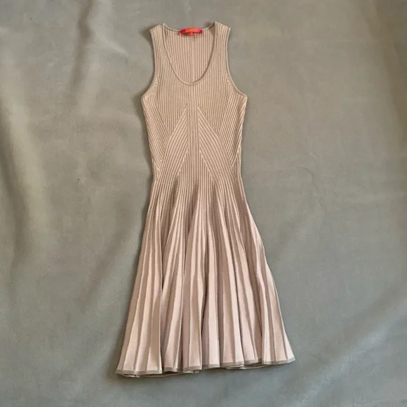 Y2K luxury Ribbed A line knit dress - Picture 3 of 12